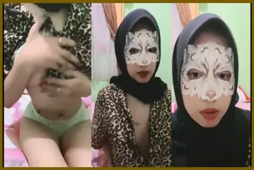 Live Hot Janda Muda Hijab Daster Motif Loreng poster